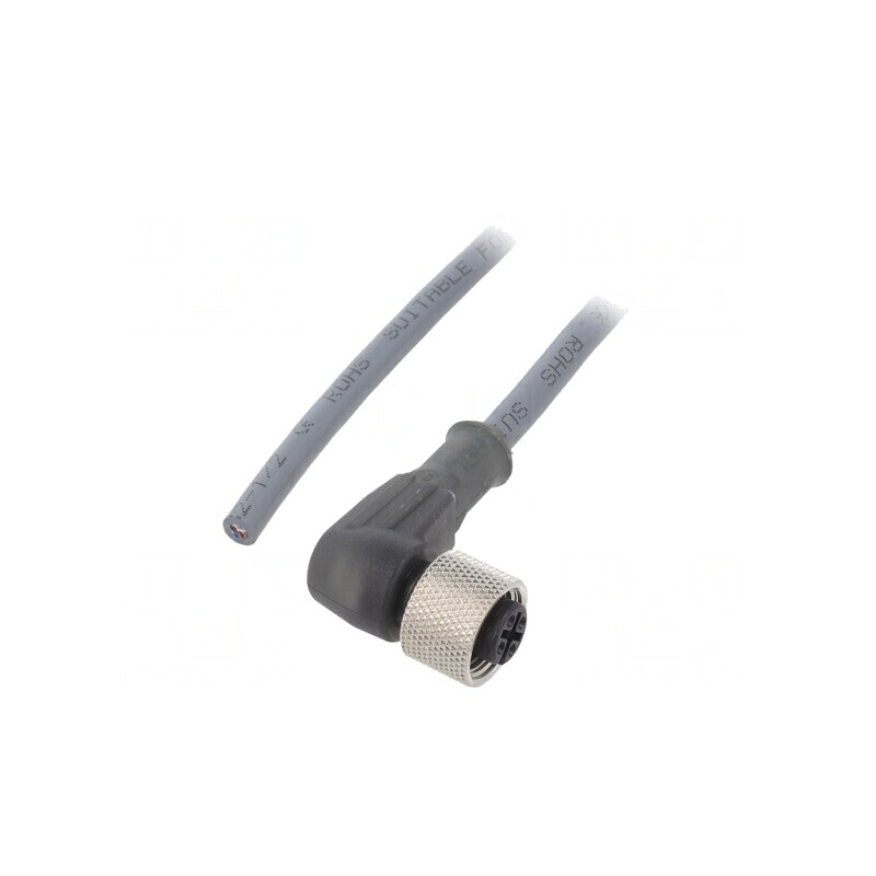 Cablu de Conectare M12 în Unghi 5m 250VAC 2,7A | Electronic-mag.ro | Componente Electronice