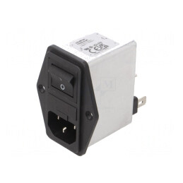 Conector de Alimentare AC C14 6A 250VAC | Electronic-mag.ro | Componente Electronice