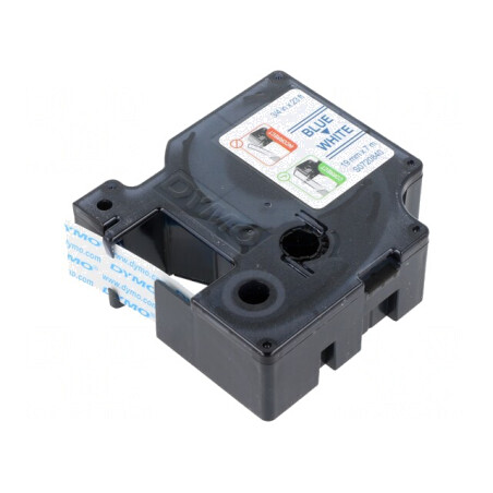 Bandă Albă 19mm x 7m cu Caracter Albastru | Electronic-mag.ro | Componente Electronice