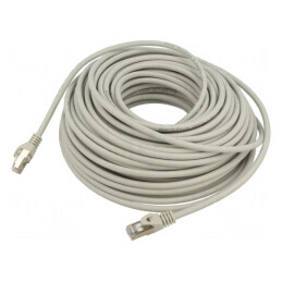 Patch cord S/FTP Cat6a Cu LSZH Gri 30m | Electronic-mag.ro | Componente Electronice