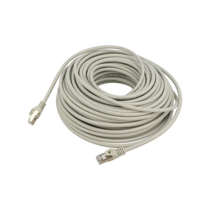 Patch cord S/FTP Cat6a Cu LSZH Gri 30m | Electronic-mag.ro | Componente Electronice