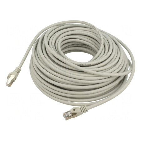 Patch cord S/FTP Cat6a Cu LSZH Gri 30m | Electronic-mag.ro | Componente Electronice