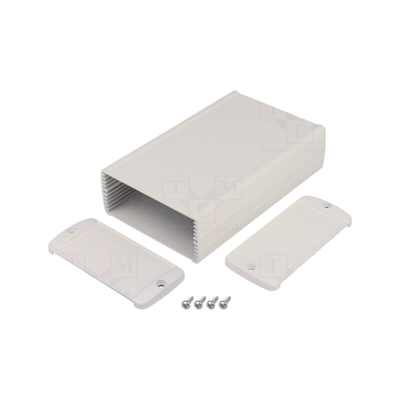 Carcasă universală aluminiu gri TEKAM 85x145x37 mm | Electronic-mag.ro | Componente Electronice