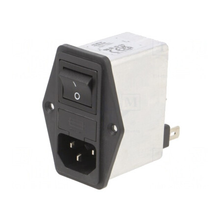 Conector Alimentare AC Soclu Tată 6A 250VAC C14 | Electronic-mag.ro | Componente Electronice
