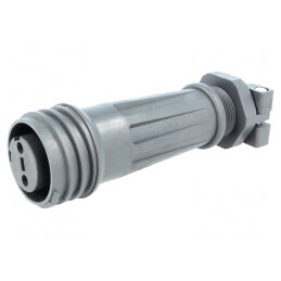 Conector Circular Mufă Mamă 2 PIN Filet Exterior Rotire | Electronic-mag.ro | Componente Electronice