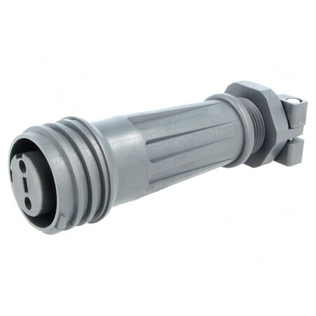 Conector Circular Mufă Mamă 2 PIN Filet Exterior Rotire | Electronic-mag.ro | Componente Electronice