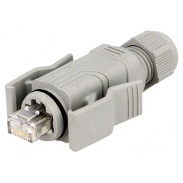 Mufă RJ45 Cat 5e Ecranată IP67 8P8C | Electronic-mag.ro | Componente Electronice