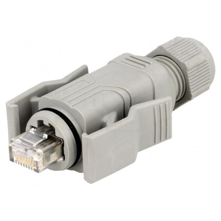 Mufă RJ45 Cat 5e Ecranată IP67 8P8C | Electronic-mag.ro | Componente Electronice