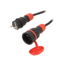 Prelungitor Alimentare Negru 5m 16A | Electronic-mag.ro | Componente Electronice