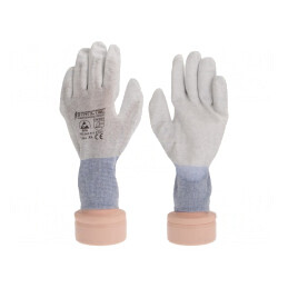 Mănuși de protecție ESD gri mărimea M (10 seturi)