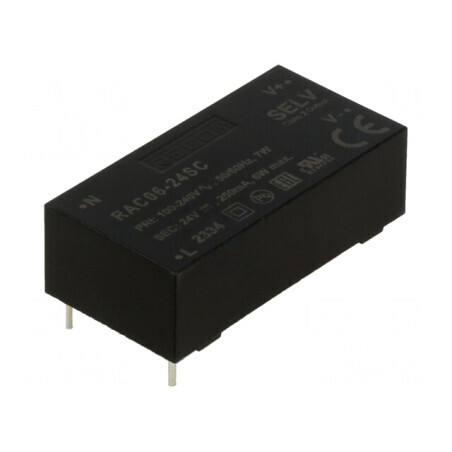 Convertor AC/DC 6W 24VDC | Electronic-mag.ro | Componente Electronice