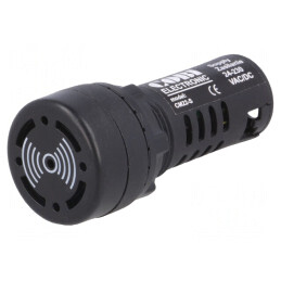 Semnalizator Acustic 22mm Negru IP54 | Electronic-mag.ro | Componente Electronice