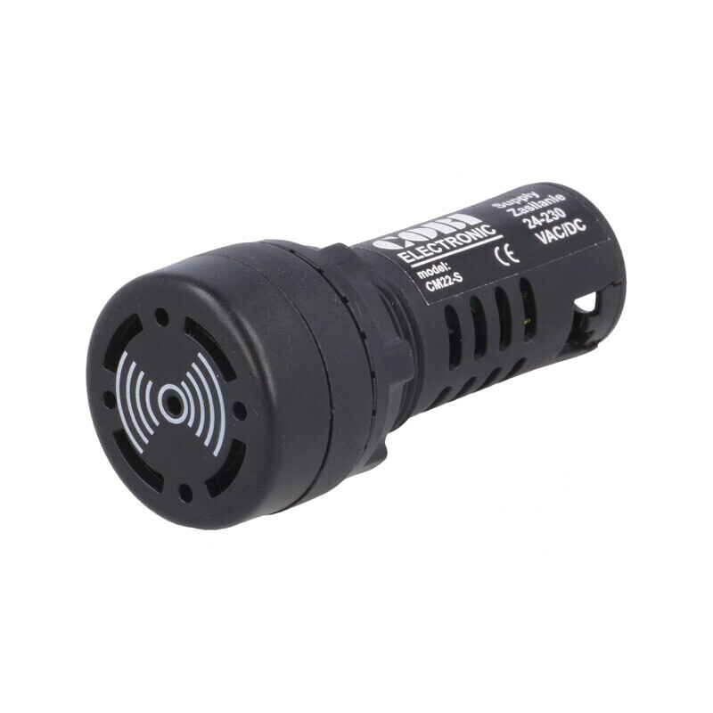 Semnalizator Acustic 22mm Negru IP54 | Electronic-mag.ro | Componente Electronice