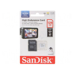 Card de memorie | microSDXC | R: 100MB/s | W: 40MB/s | UHS I U3 V30 | SDSQQNR-128G-GN6IA