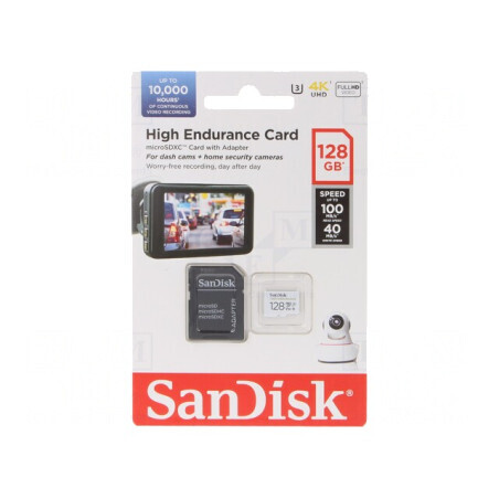 Card de memorie microSDXC 128GB UHS-I U3 V30 100MB/s | Electronic-mag.ro | Componente Electronice