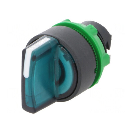 Comutator rotativ 22mm LED verde IP66 | Electronic-mag.ro | Componente Electronice