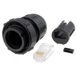 Mufă RJ45 Cat6 8P8C Fixare Rotire | Electronic-mag.ro | Componente Electronice