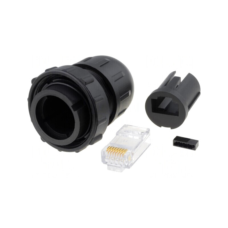 Mufă RJ45 Cat6 8P8C Fixare Rotire | Electronic-mag.ro | Componente Electronice