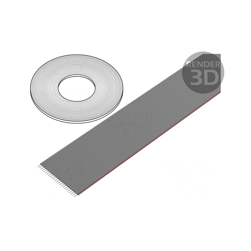 Cablu bandă 1,27mm 24x28AWG neecranat PVC 30.5m | Electronic-mag.ro | Componente Electronice
