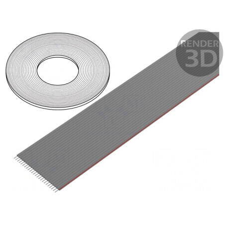 Cablu bandă 1,27mm 24x28AWG neecranat PVC 30.5m | Electronic-mag.ro | Componente Electronice