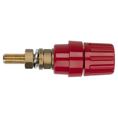 Soclu Banană 4mm 100A Roșu cu Izolație Pe Panou | Electronic-mag.ro | Componente Electronice