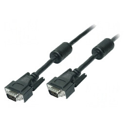 Cablu | D-Sub 15pin HD mufă,din ambele părţi | negru | 20m | CV0018
