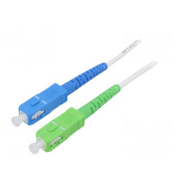 Patch Cord Fibră Optică OS2 SC/APC-SC/UPC 10m Alb | Electronic-mag.ro | Componente Electronice