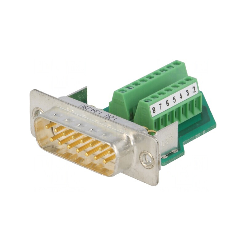 Mufă D-Sub 15 pini pe cablu cu terminal șurub | Electronic-mag.ro | Componente Electronice