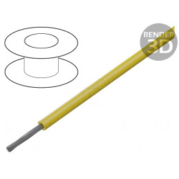 Cablu HookUp Wire litat PVC galben 26AWG 30.5m | Electronic-mag.ro | Componente Electronice