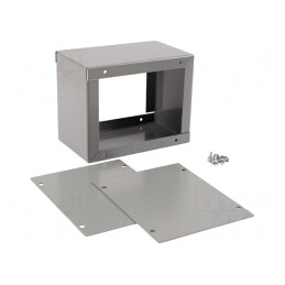 Carcasă universală oțel gri 102x102x51mm | Electronic-mag.ro | Componente Electronice