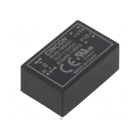 Convertor DC/DC 10W 43-160V la 12V/-12V EC6AW-110D12 | Electronic-mag.ro | Componente Electronice