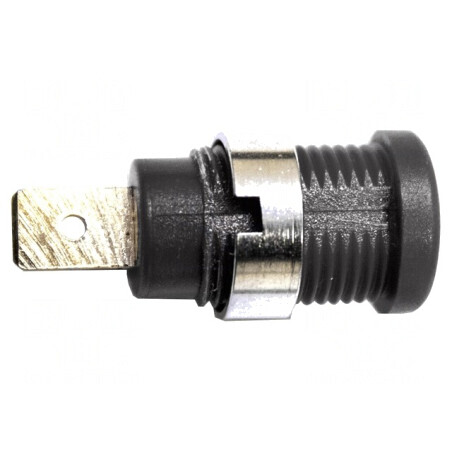 Banana Neagră 4mm 36A 1kV Aurită Poliamidă | Electronic-mag.ro | Componente Electronice