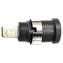 Banana Neagră 4mm 36A 1kV Aurită Poliamidă | Electronic-mag.ro | Componente Electronice