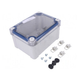 Carcasă Universală Gri Policarbonat 121x164x87mm | Electronic-mag.ro | Componente Electronice