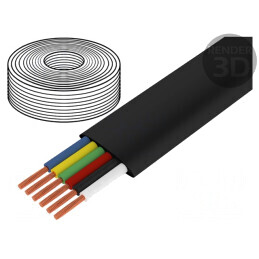 Cablu: cablu telecomunicaţii | litat | negru | 100m | 0÷60°C | Fire: CCA | CM06