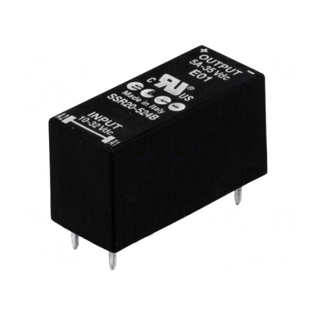 Releu semiconductor SPST-NO 10-32VDC 5A 0-35VDC SSR20-524B | Electronic-mag.ro | Componente Electronice