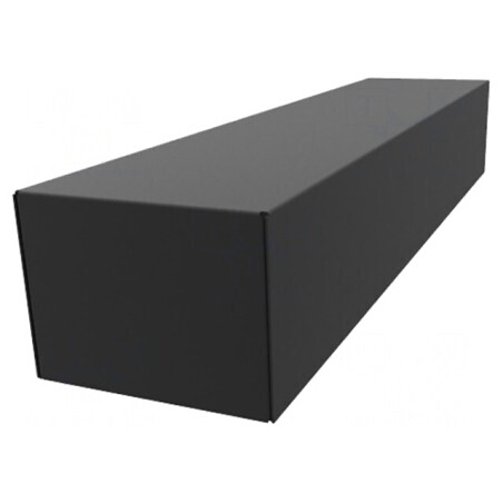Carcasă oțel neagră 1441 102x432x76mm | Electronic-mag.ro | Componente Electronice