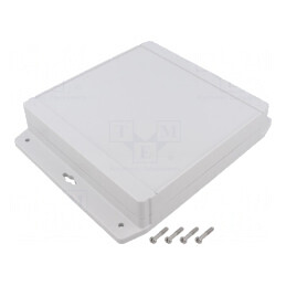 Carcasă universală 180mm x 181mm x 40mm cu lame de fixare | Electronic-mag.ro | Componente Electronice