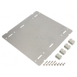 Placă de Montare Oțel Zincată 240x240x2mm | Electronic-mag.ro | Componente Electronice