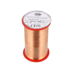 Sârmă Bobinată Emailată Cupru 0,12mm 0,5kg | Electronic-mag.ro | Componente Electronice