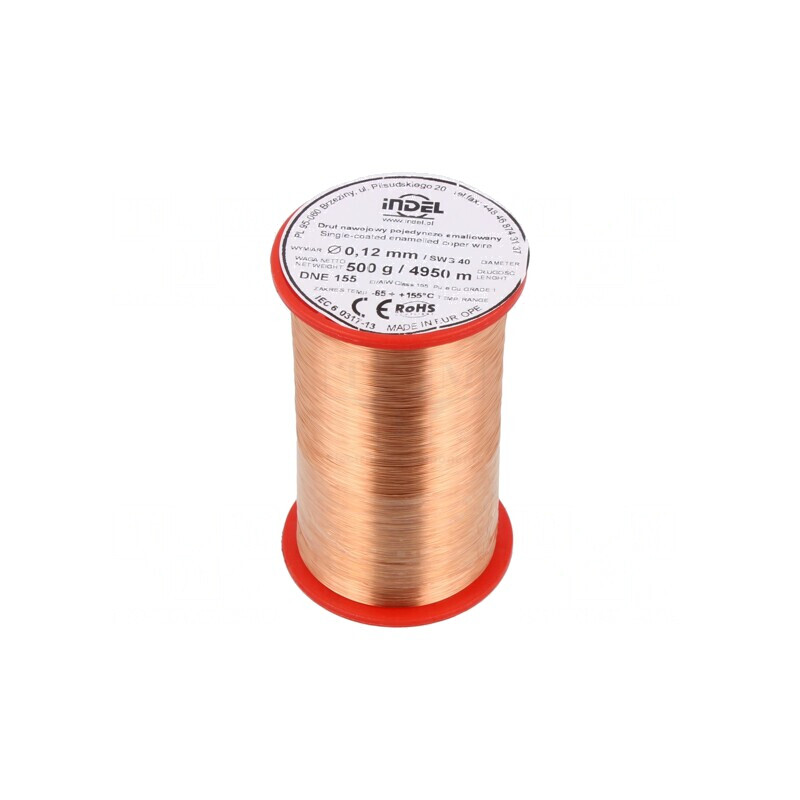 Sârmă Bobinată Emailată Cupru 0,12mm 0,5kg | Electronic-mag.ro | Componente Electronice