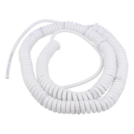 Cablu Spiralat Neecranat PUR Alb 2x0,75mm2 1m - 3,5m | Electronic-mag.ro | Componente Electronice