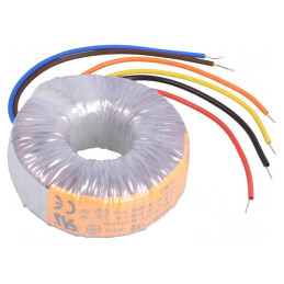 Transformator: toroidal | 50VA | 230VAC | 12V | 12V | 2,083A | 2,083A | 55120-P1S2