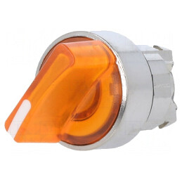 Comutator rotativ 22mm LED portocaliu IP66 | Electronic-mag.ro | Componente Electronice