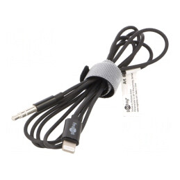 Cablu Apple Lightning la Jack 3.5mm 1m Negru | Electronic-mag.ro | Componente Electronice