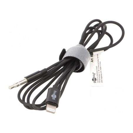 Cablu Apple Lightning la Jack 3.5mm 1m Negru | Electronic-mag.ro | Componente Electronice