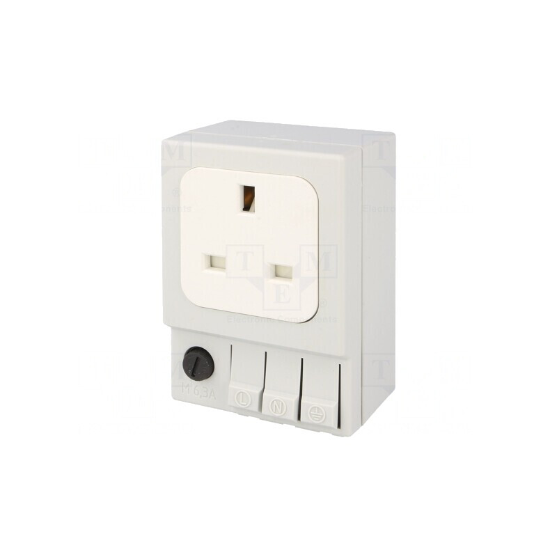 Soclu G 250VAC 6.3A IP20 pentru șină DIN 92x62x48mm | Electronic-mag.ro | Componente Electronice