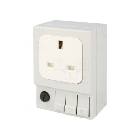 Soclu G 250VAC 6.3A IP20 pentru șină DIN 92x62x48mm | Electronic-mag.ro | Componente Electronice