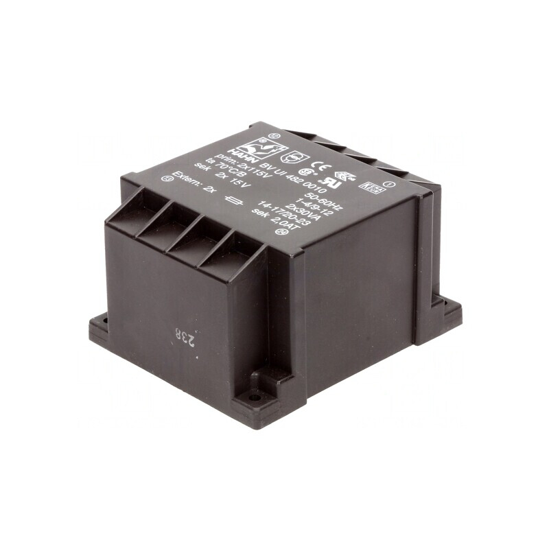 Transformator încapsulat 60VA 2x15V 2A PCB | Electronic-mag.ro | Componente Electronice Transformator încapsulat 60VA 2x15V 2A PCB | Electronic-mag.ro | Componente Electronice