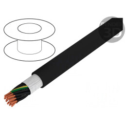 Cablu | HELULIGHT® | rotund | litat | Cu | 18G2,5mm2 | PVC | negru | 400146